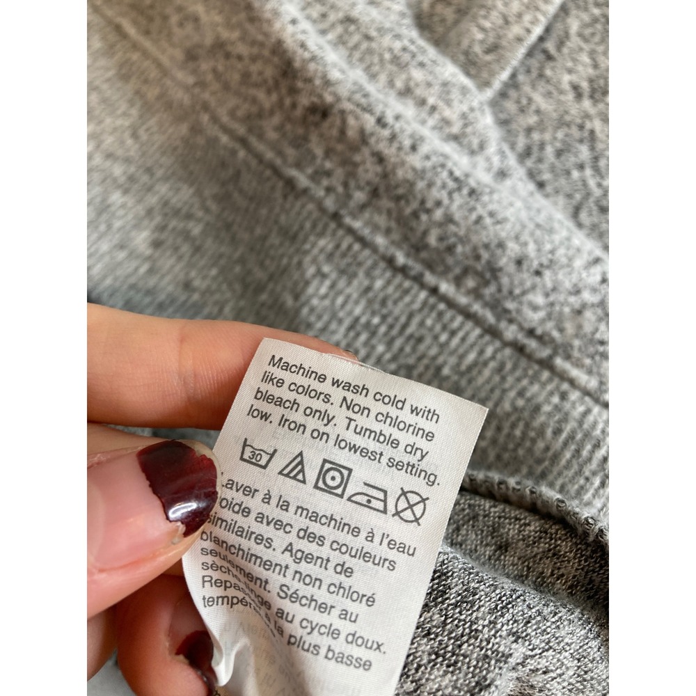 J Crew Womens Gray Marled Draped Sweater Sz XXL Slouchy Flowy Oversized Cozy - Picture 7 of 11